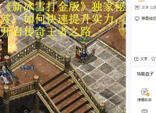 《新冰雪打金版》独家秘笈：如何快速提升实力，开启传奇王者之路