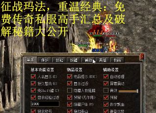 征战玛法，重温经典：免费传奇私服高手汇总及破解秘籍大公开