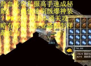 热血传奇私服高手速成秘籍：如何快速刷级爆神装？PK技巧与副本通关攻略有哪些？职业搭配怎样最给力？