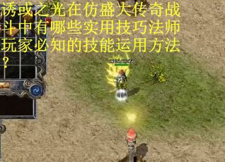 诱或之光在仿盛大传奇战斗中有哪些实用技巧法师玩家必知的技能运用方法？