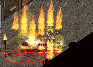 升级武器一到五手有什么技巧和心得? 升级武器一到五手有什么技巧和心得?