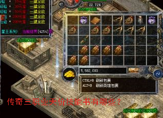 传奇三职业天价技能书有哪些? 传奇三职业天价技能书有哪些?