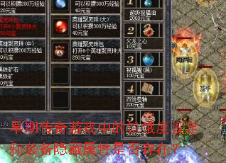 ���ڴ�����Ϸ�еļ������趨��װ�����������Ƿ���ڣ�